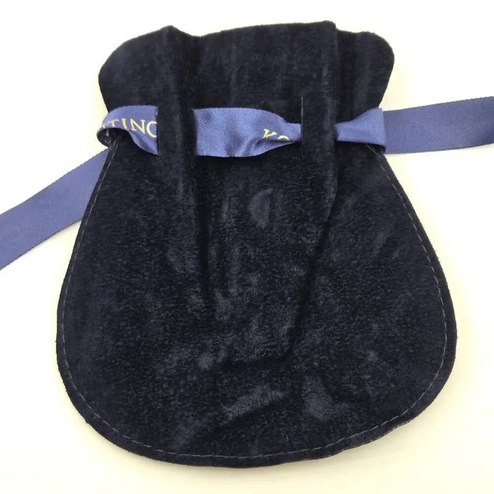 Konstantino Jewelry Pouch Dust Bag Lot of 4 Suede Envelope Case Blue